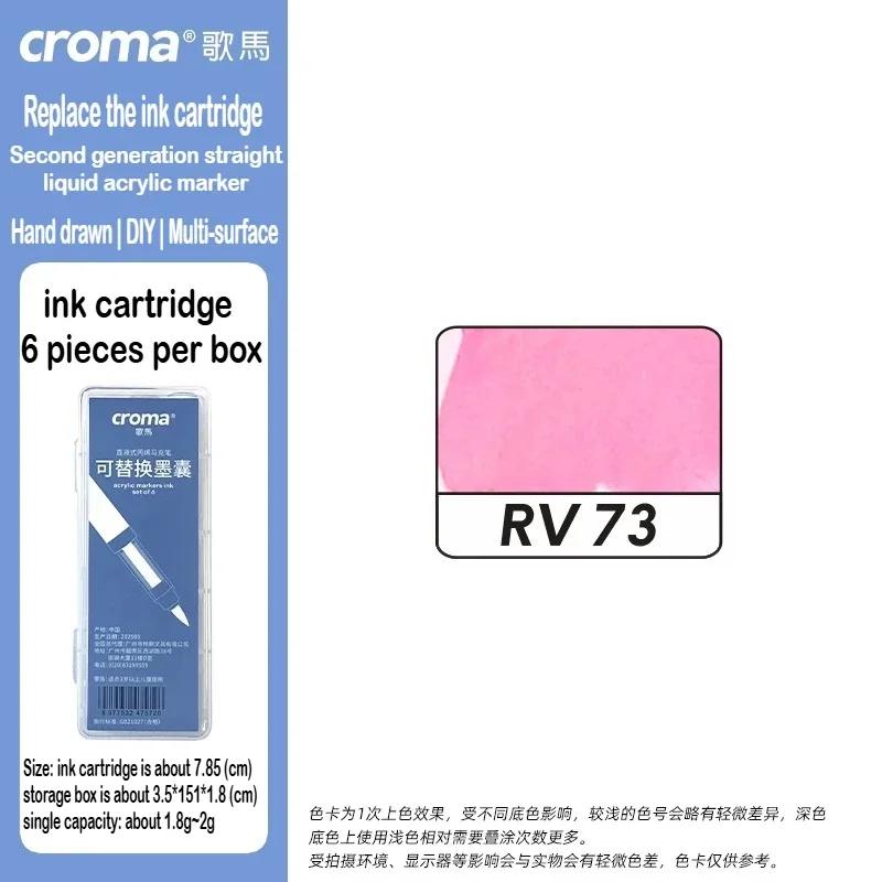 Croma 160/24 Color Replaceable Ink Refill Liquid Soft Tip Acrylic Marker Non Toxic Waterproof School Office Supplies Stationery