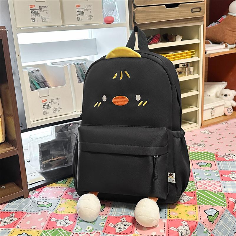 Рюкзак для цыпленка большой емкости Студенческий Класс Школьная сумка Коммутерский Дорожный рюкзак чёрный