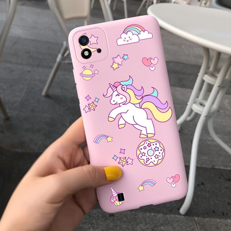 Candy Phone Case For Realme C11 2021 Case 6.52" Cartoon Child Girl Back Cover Shell For Oppo Realme C11 C 11 RMX3231 Silicone