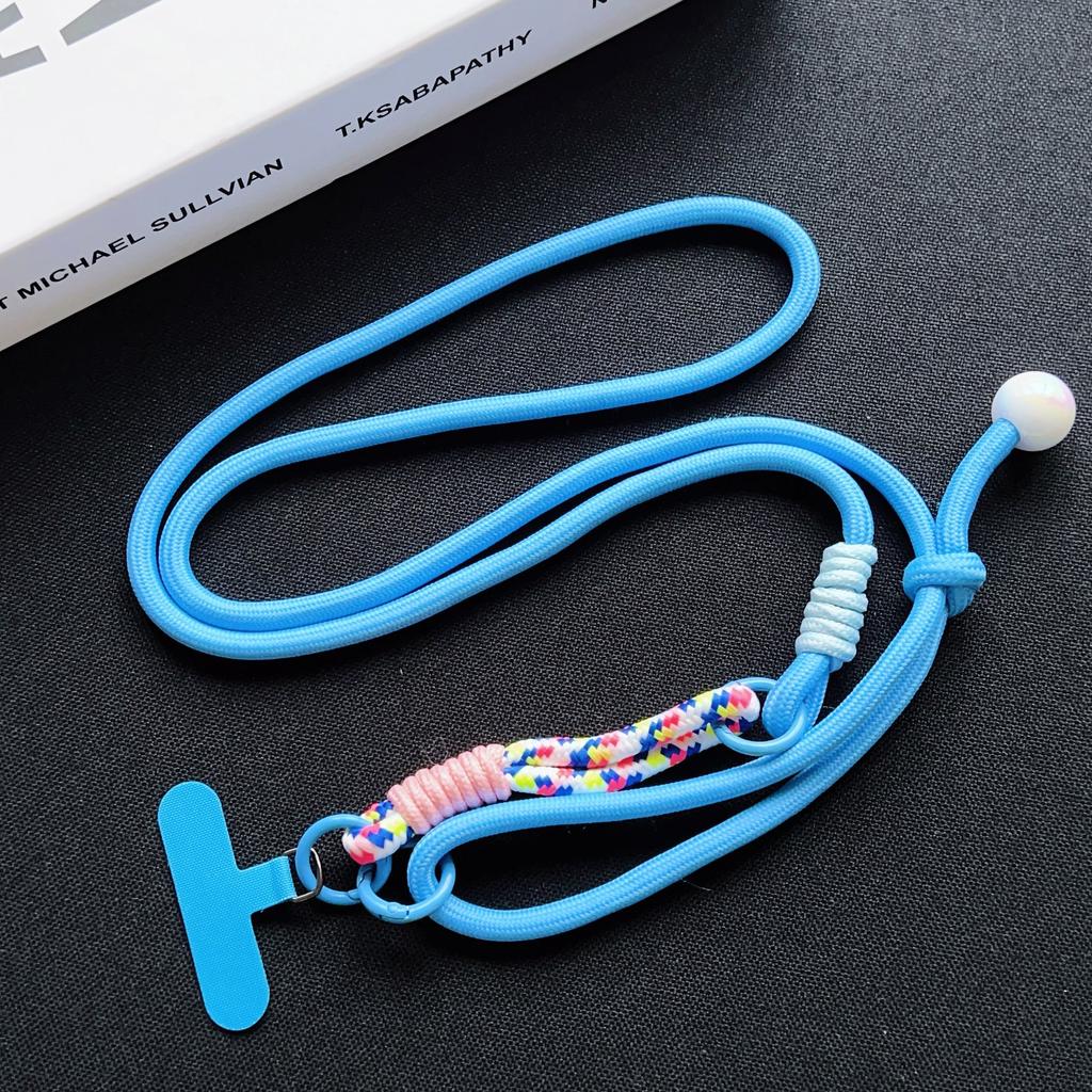 DIY Two-In-One Adjustable Mobile Phone Lanyard, Crossbody Long Rope, Wrist Short Rope, Multi-Functional Pearl Accessory Lanyard