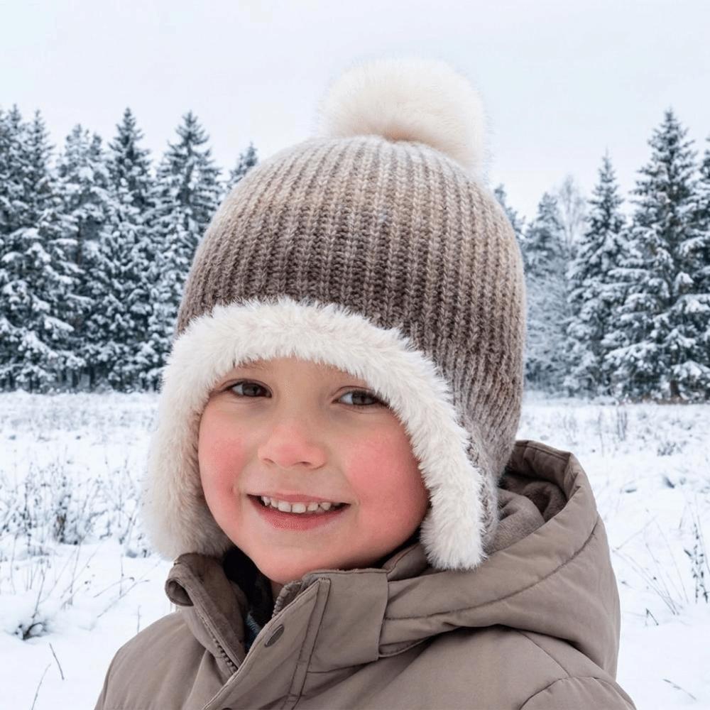 Multicolor Knitted Bucket Hat Warm Beanie Cap Fashion Ear Protection Hat Winter