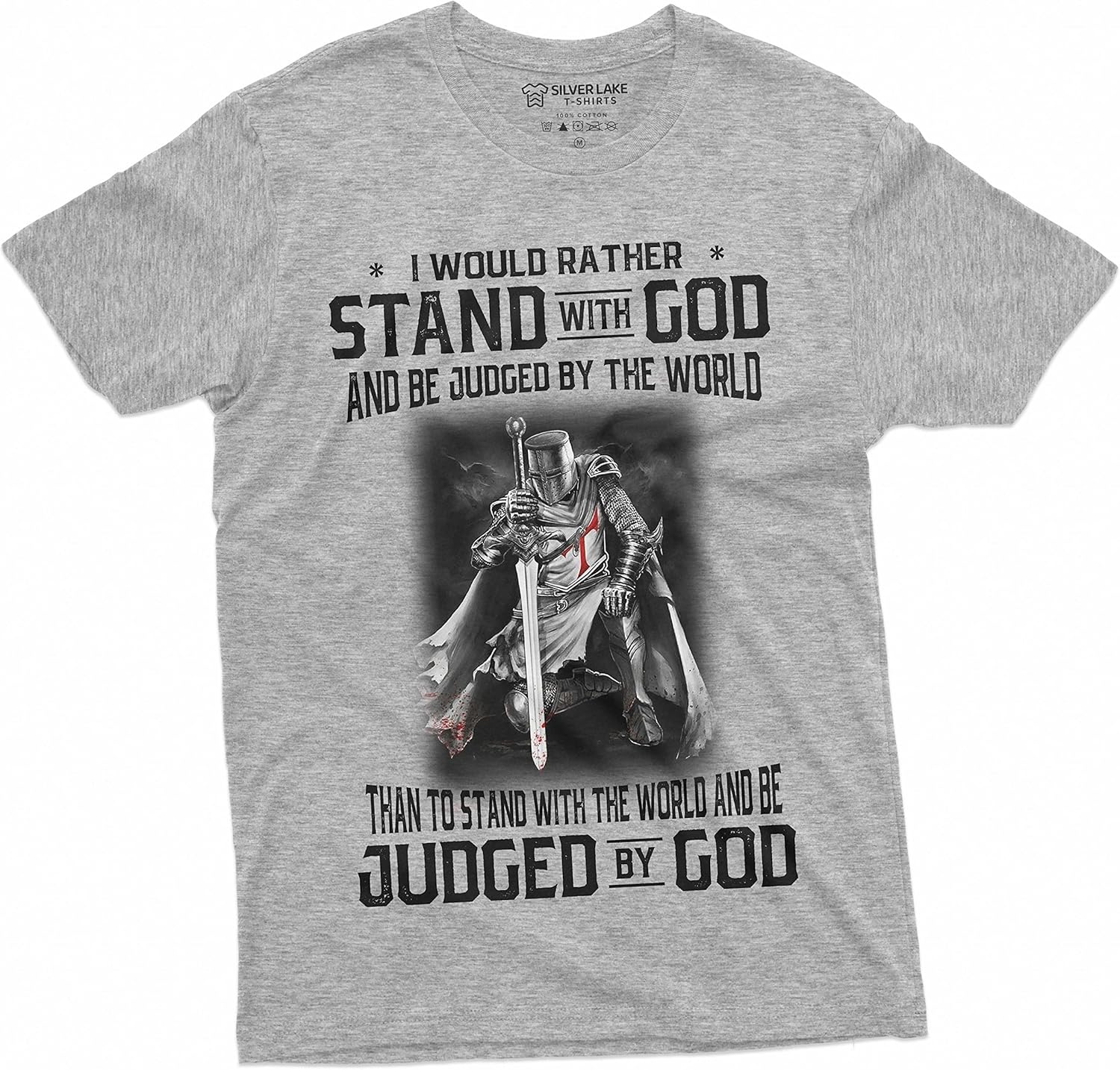 

Silver Lake T-shirts Men s God Jesus T-Shirt Stand by God Tee Shirt |Jesus Christmas Tee-Shirt 5XL різнокольоровий
