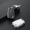 Alloy Leather Car Key Case Cover For Vw Volkswagen Golf 7 Mk7 Gti Tiguan Mk2 For Seat Ateca Leon Fr 2 Ibiza For Skoda Octavia A7