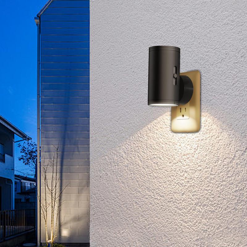 Zylindrisches LED-Nachtlicht zum Einstecken Moderne Wandleuchte Sensor LED Modernes Nachtlicht Einstellbare Helligkeit für Flur Schlafzimmer