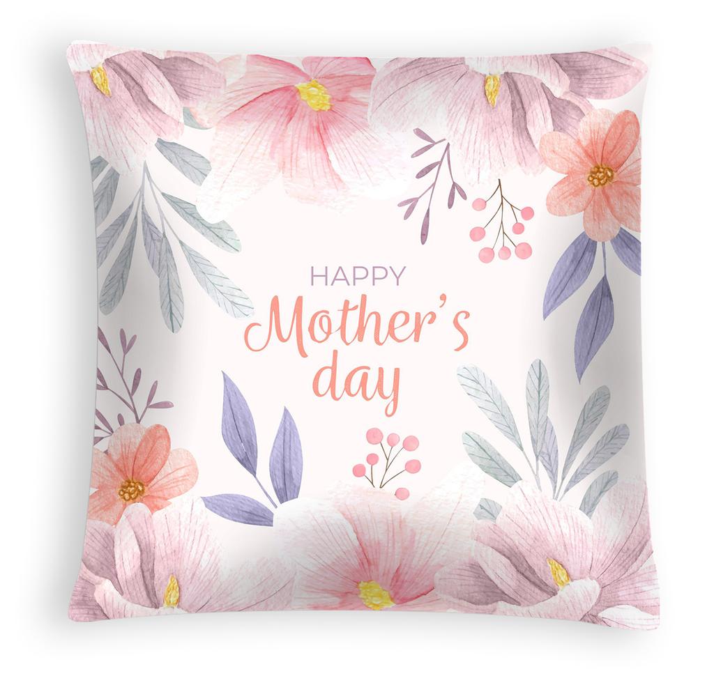 New Mother's Day Pillow Cover, Peach Skin Velvet Cushion Cover, Heart-shaped Letter Sofa Cushion Cover for Home Use