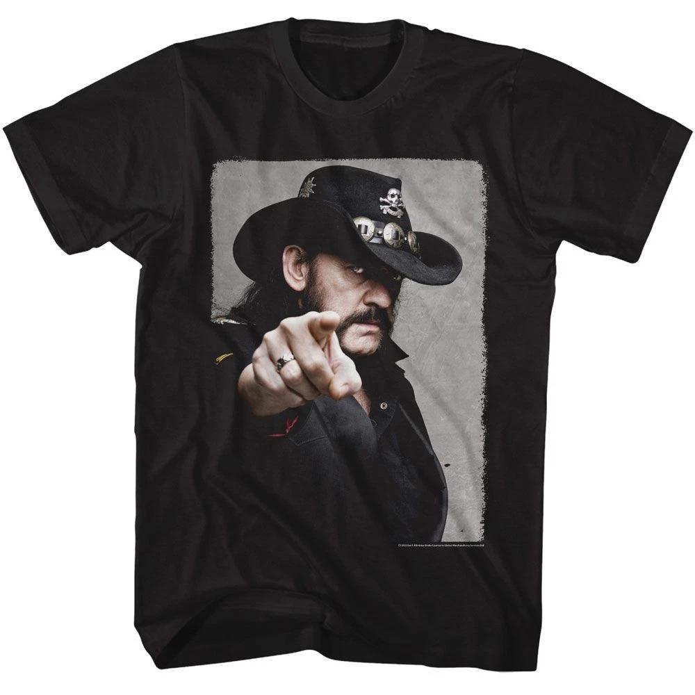 Lemmy - Pointing - Black Front Print Short Sleeve Solid Children s T-shirt 140