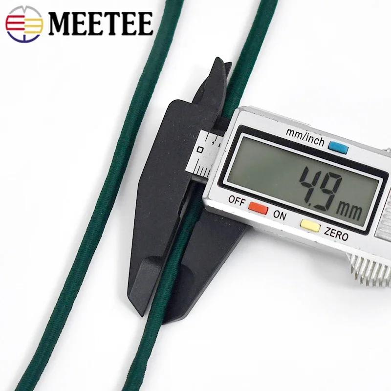 2/5/10Meters Meetee 5mm Elastic Ropes for Waistband Colored Rubber Band Clothes Bags Stretchable Cord Garment Sewing Accessories