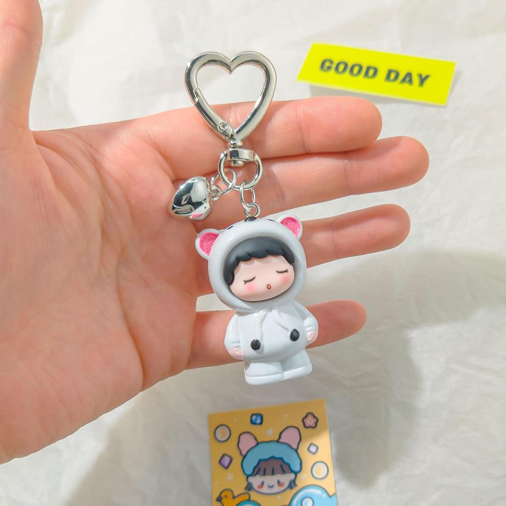 Cute Bear Keychain - K65 Cat Buckle, Girlish Heart Student Accessory, Bestie Gift Bag Charm