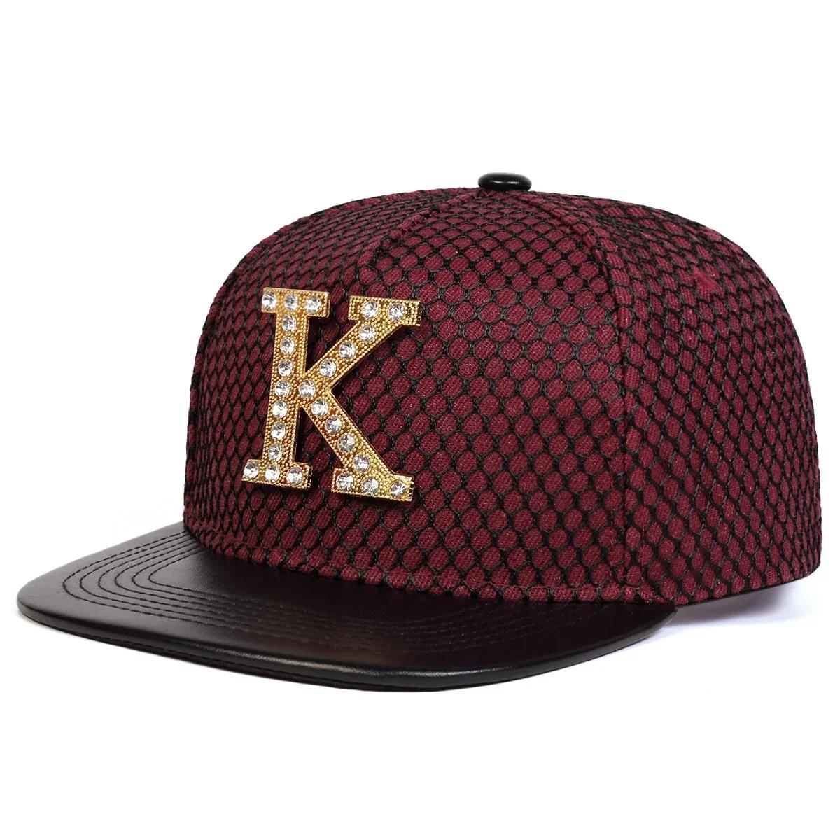 

Unisex K Letter Label Hip-Hop Hats Fashion Spring Autumn Outdoor Adjustable Casual Baseball Caps Sunscreen Hat