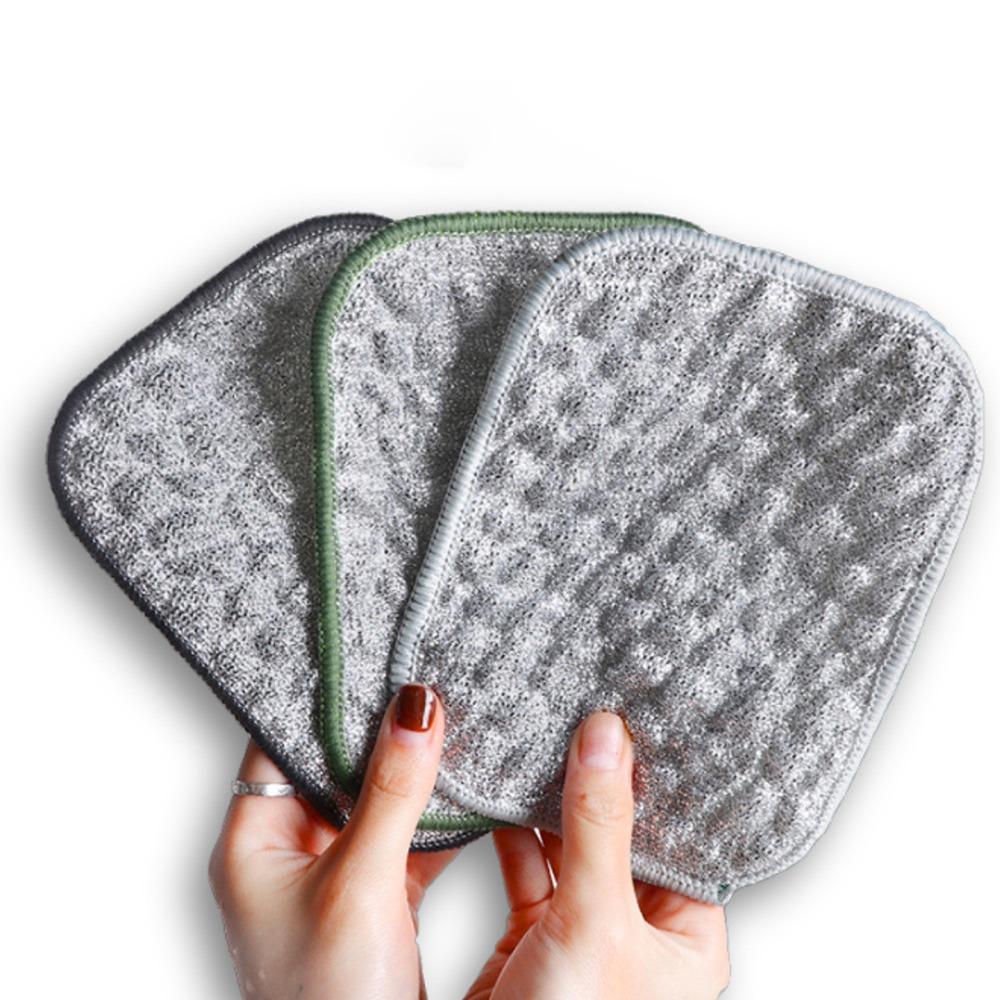 

Wiping Rags Steel Wire Washing Cloth Non-Stick Oil Microfiber Dishcloths Dishwashing Cloth Double-side Reusable Scouring Pad