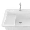 Portable Utility Sink Laundry Tub, Outdoor Freestand Utility Sink Plastic Laundry Sink White 70kg/154lbs for laundry, bathrooms
