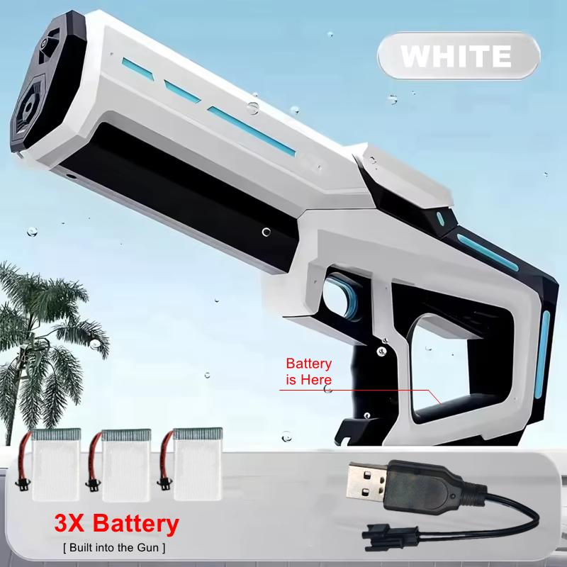 Pistole ad Acqua Elettriche per Adulti Potenti Siringa Automatica Serbatoio Acqua Blaster Giocattolo Gioco Estivo in Piscina Gioco all'Aperto Regalo