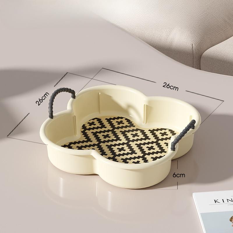 

Q Fruit Plate Home Use Living Room Coffee Table Plastic Candy Box Snack Storage Peanut Melon Seeds and Nuts Divided Into Dried Fruit Plate