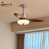 Smart Mid-Century Bauhaus Ceiling Fan Light with Variable Frequency for Bedroom and Living Room