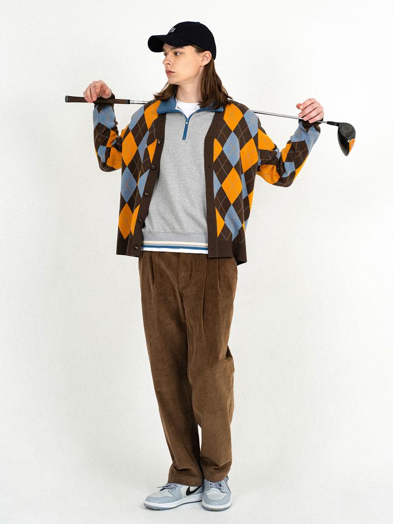 OUT OF BOUNDS Argyle Wool Cardigan