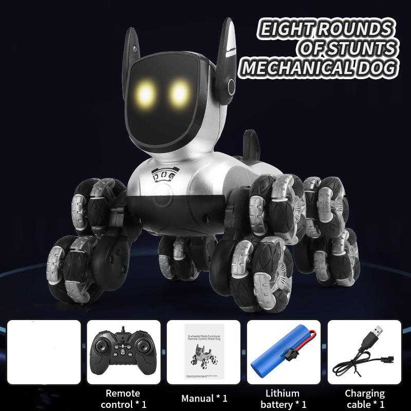 New Q200 Robot Dog 360 Degree Drift Stunt RC Car Small Eight Wheel Gesture Sensing Multi functional Voice Interaction Children T
