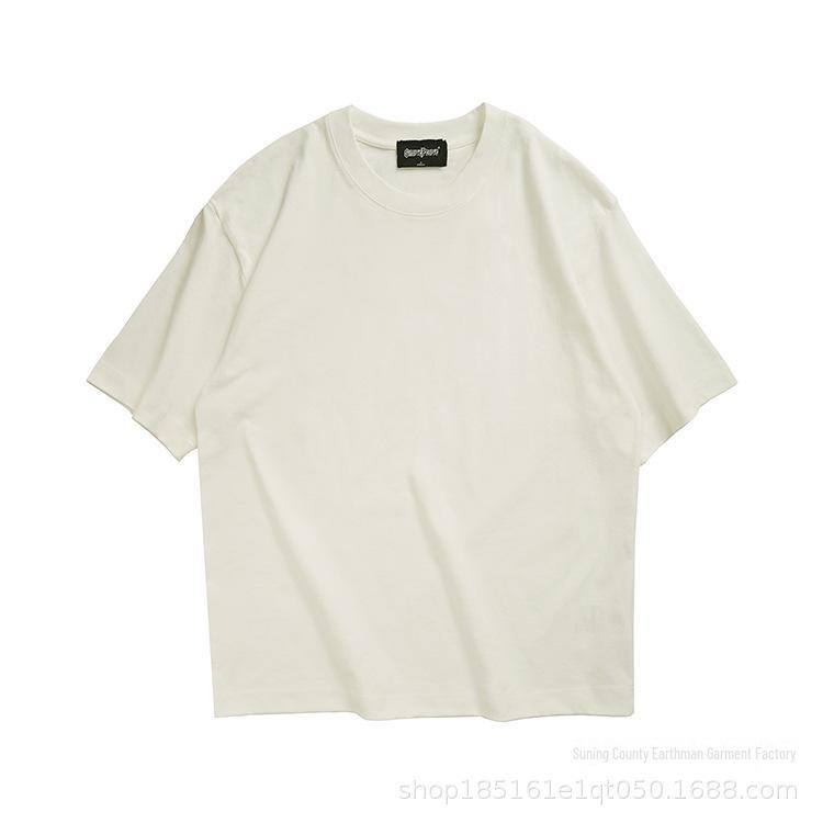 Unisex Loose-Fit 260g Solid Color Drop Shoulder T-Shirt