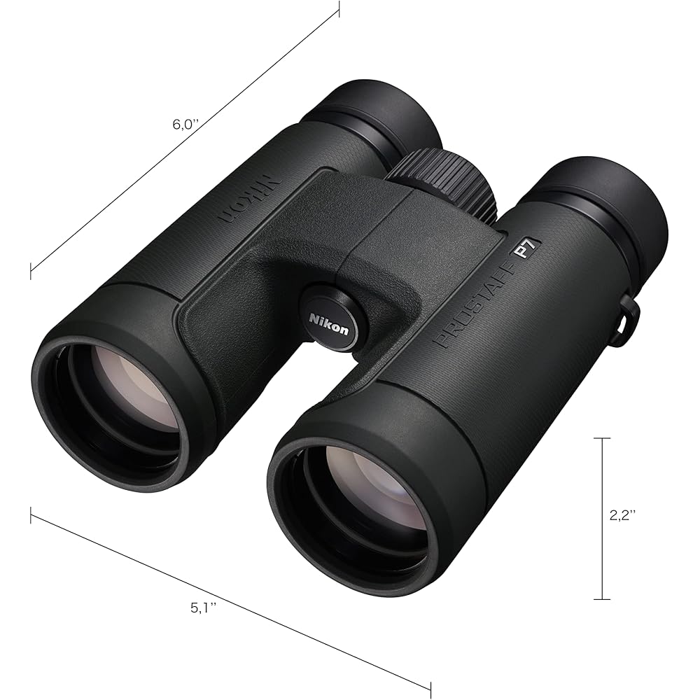 Nikon PROSTAFF P7 8x42 Binoculars, 8x Magnification, 42mm Aperture, Ideal for Bird Watching, Concerts, Sporting Events, and Travel. Large Aperture Typ