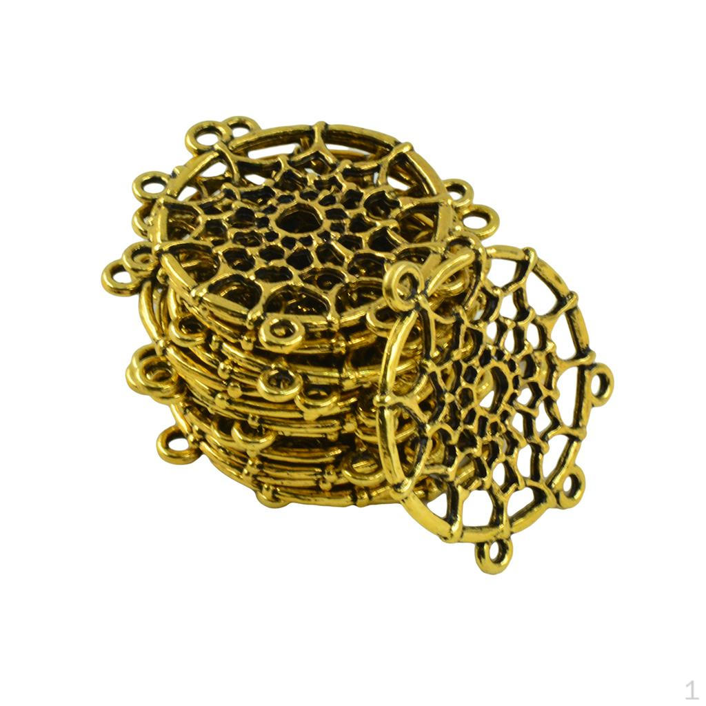 Bronze Bezel Base Flower Connectors Charms Pendants Jewellery Findings