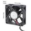 Black 7cm 7025 USB Powered Bearing Computer Case Cooling Fan 5V 2300RPM 28CFM for Router TV Box Ventilation