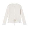 Xiangying Women's Wool Blend Faux Two-Piece Cardigan