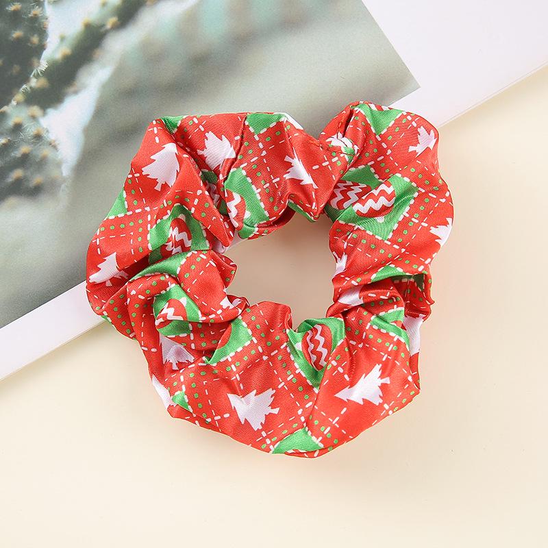 Satin Minimalistische Halloween & Weihnachten Scrunchie Haaraccessoires
