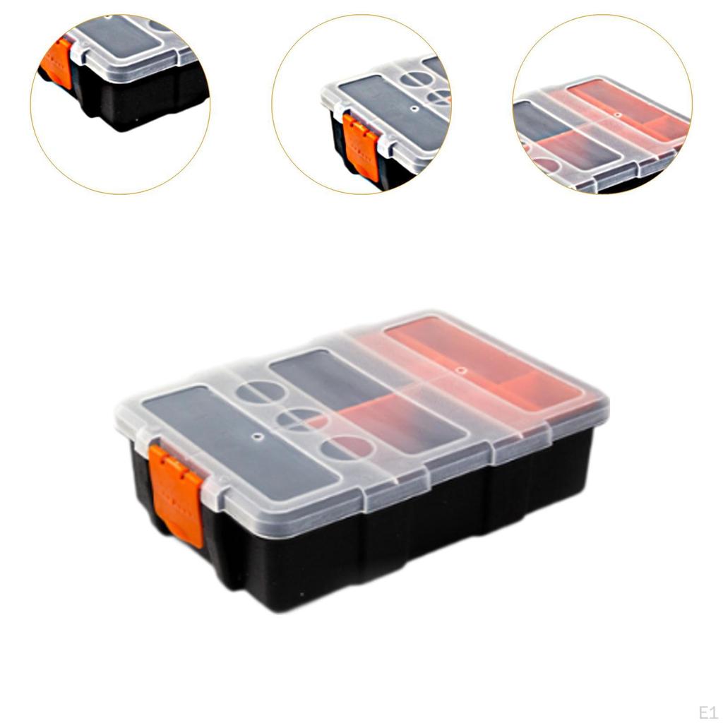 Electronic Components Box Multi Grid Portable Interchangeable Storage for Repair Screws Fastener