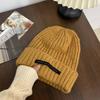 Big Head Circumference Thick Wool Hat Women's Autumn and Winter New Thickened Warm Ear Protectors Knitted Hat Showing a Small Face and Cold-proof Gray