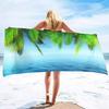 Beach Towel Palm Leaves Pattern Oversized Microfiber Tropical Beach Towel,Thin Lightweight Pool Swim Palm Tree Bath Shower Towel