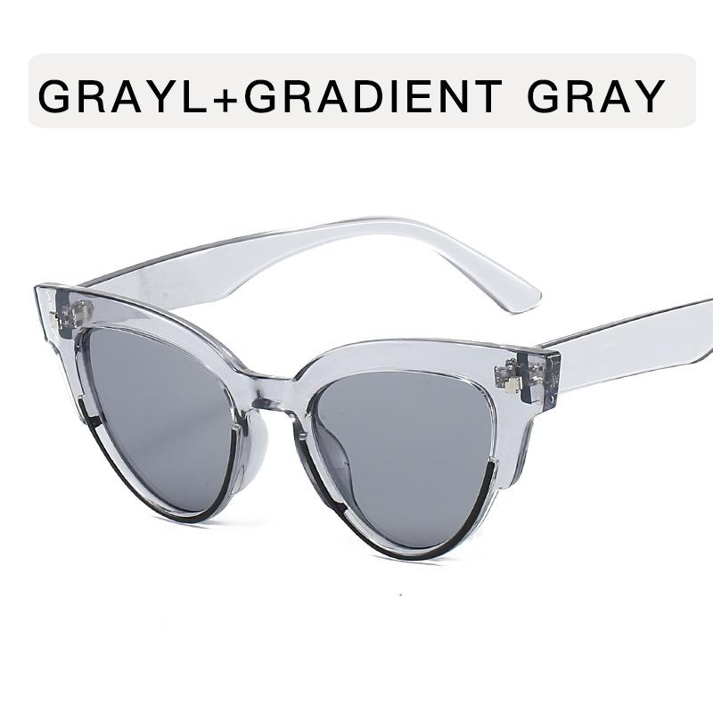 Cat Eye Shape Sunglasses Women Rivets Decoration UV Protection Men Sunglass Fishing Mountaineering Women's Sunglasses