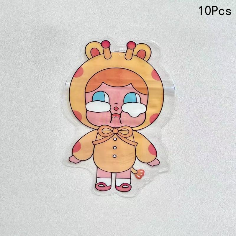 10Pcs Cartoon Crying Baby Ziplock Bag Special-Shaped Packaging Bags Snacks, Biscuits And Candy Storge Bags Thickened Bag