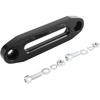 6" Billet Polished Aluminum Hawse Fairlead Load Capacity 3500-5500 LBs with Mounting Hardware for Synthetic Winch Rope (Black, 6")