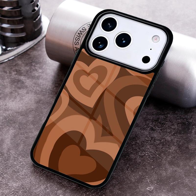 Latte Love Coffee Heart Phone Case for iPhone 17 16 15 Pro Max Air 14 13 12 11 Plus Shockproof Capa Cover