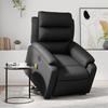Vidaxl Reclining Lift Chair with Massage, Electric, Black