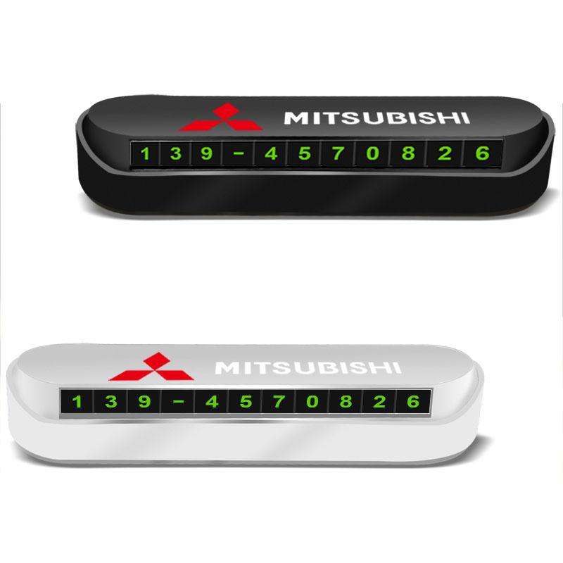 New Car Temporary Parking Card Plate Badge Car Styling For Mitsubishi Outlander I200 Pajero Eclipse ASX Lancer Space Delica Ex