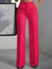 2026 Women's Plus Size High-Waisted Drapey Slimming Straight Trousers - European & American Style