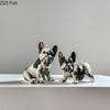 Creative French Bulldog Statue Desk Decoration Exquisite Puppy Ornaments Simulation Animal Resin Sculpture Room Aesthetic Decor
