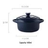 Ceramic Double-Ear Baking Bowl with Lid (400-600ml) - Anti-Scald Soup, Egg, Pudding, Stew Pot