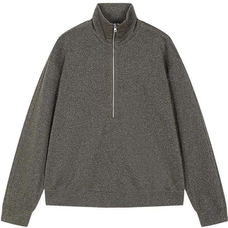 JNBY Loose Fit Stand Collar Pullover Sweatshirt