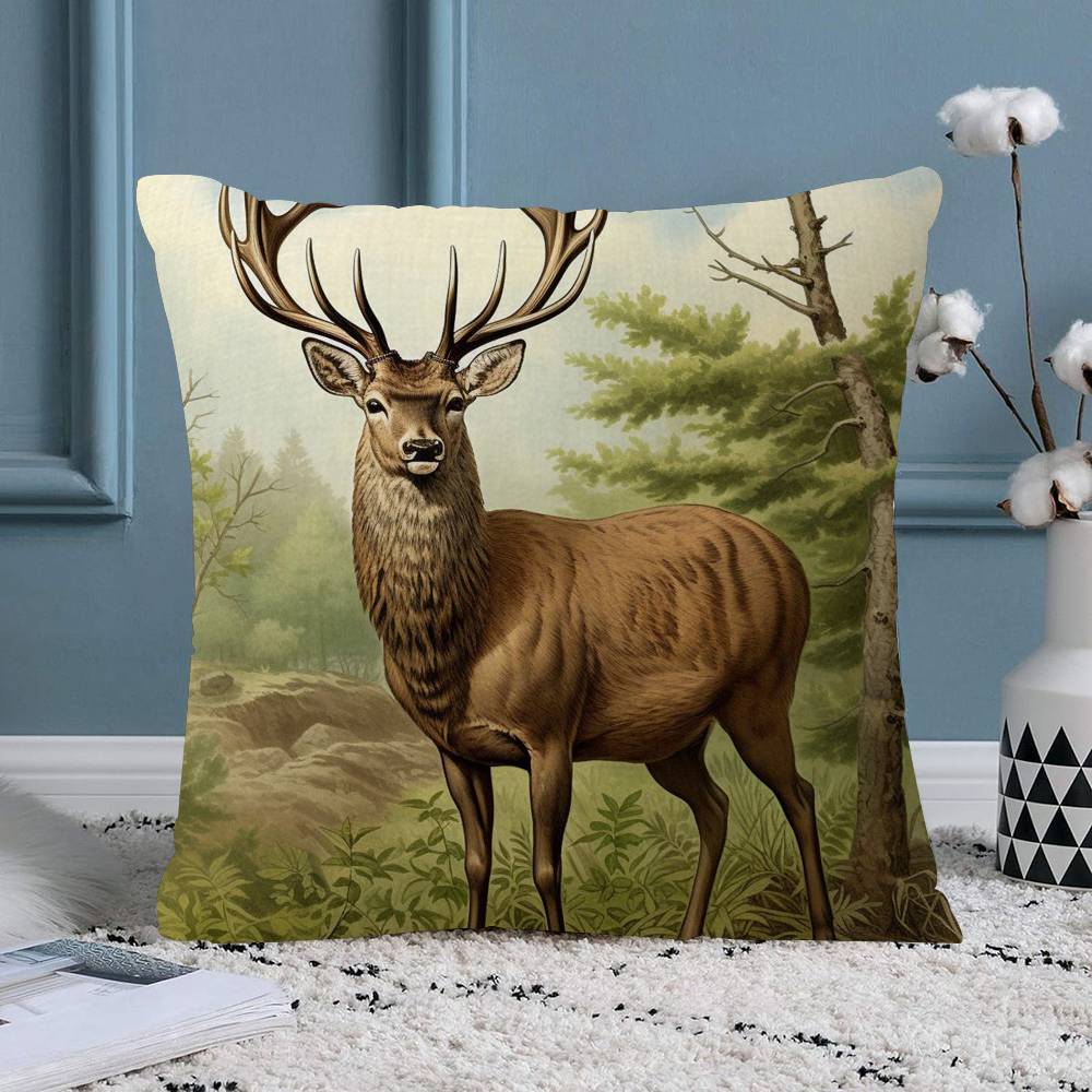 Lovely Wild Animal Dee Cushion Cover Pillowcase Upholstery Sofa Throw Pillow Home Decor Pillowcas
