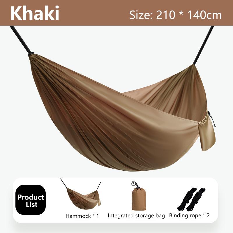 1Set Hammock With Straps And Storage Bag, Lightweight And Durable Textile Material Suitable For Beach Picnics And Hiking Trips