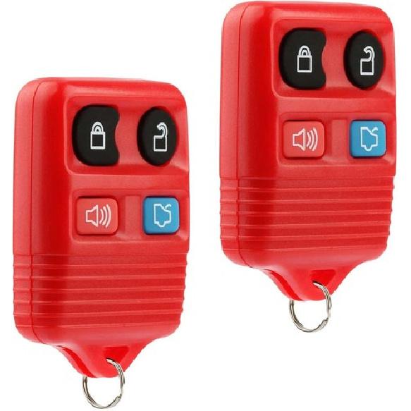 Key Fob Keyless Entry Remote fits Mustang (Red), Set of 2