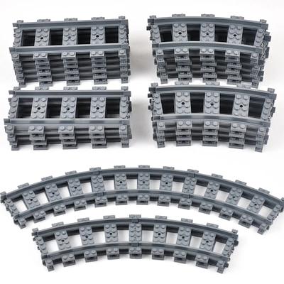 City Creative Train Tracks Trains Railway Forked Rail Straight Curved Tracks Sets Building Blocks Bricks Accessories Parts Toys for Kids Childrens Boy