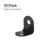 DTGN 12x12x9mm (LxWxH) L-Bracket Angle Braces, 10 Pieces, Metal Right-Angle Brackets for Wood Furniture Repair, Black