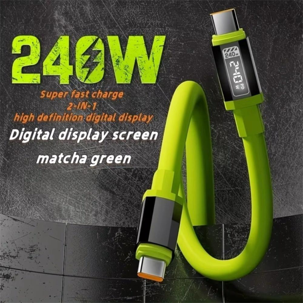 1m/1.5m/2m Type-C To Type-C Cable PD 240W Fast Charging Wire for Xiaomi/OPPO/VIVO Phone Charging