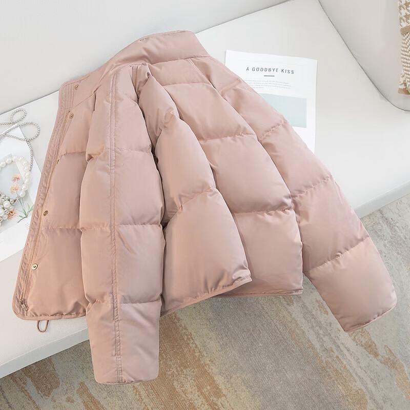 Damen 90% Entendaunen Stehkragen Kurze Pufferjacke