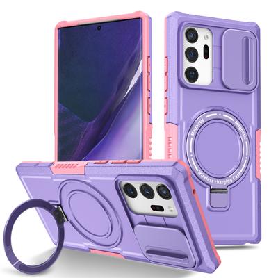 Magnetyczny pierścień Samsung etui do Samsung Galaxy S24 S23 S22 S21 PLUG Ultra Plus A55 A35 A54 A14 Slider Camera Protect 360 Pełna ochrona