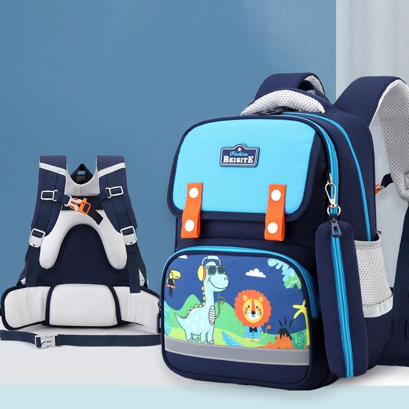 

Primary School Students Cute Schoolbag for Children Spine Protection Waist Protection Burden Reduction Boy Backpack