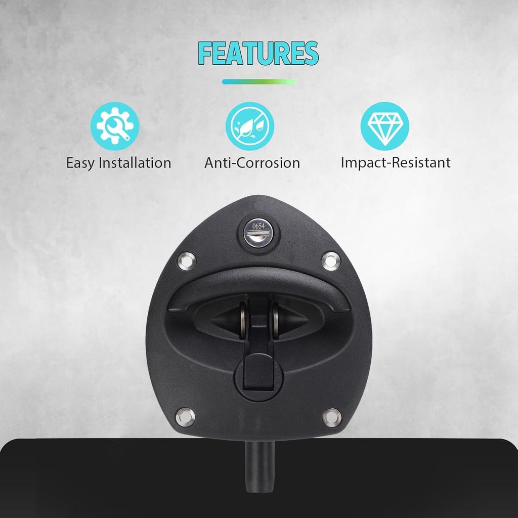 RV Generator Door Latch T Handle with 2 Keys 0406 0972 01 Convenient Operation Replacement for Cummins Generator