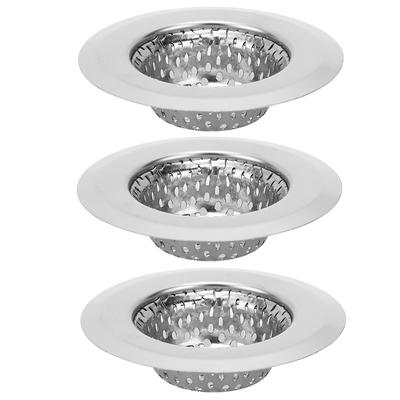 3 Stück Edelstahl Küchenspülbeckenfilter Badezimmer Abwasserfilter Tragbare SiebeKlein